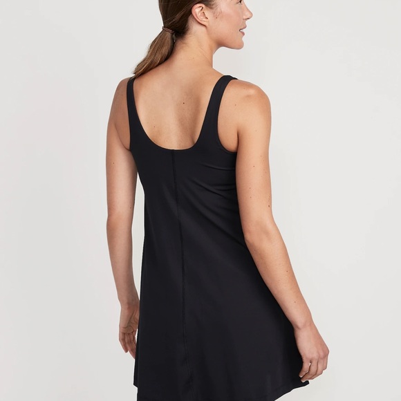 NWT OLD NAVY PowerSoft Sleeveless Shelf-Bra Support DressBLACK JACK SIZE L - Picture 2 of 8